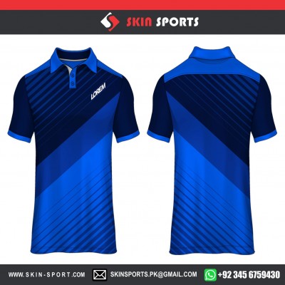 BLUE WIDE LINES  SOCCER JERSEYS